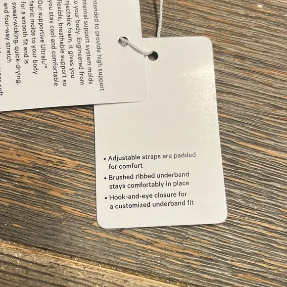 NWT! Lululemon AirSupport Black Ultralu Sports Bra 38C Running Support stretch - Picture 7 of 16